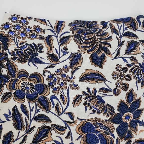 Ann Taylor Antique Floral Pencil Skirt Sz 14 - Picture 2 of 8